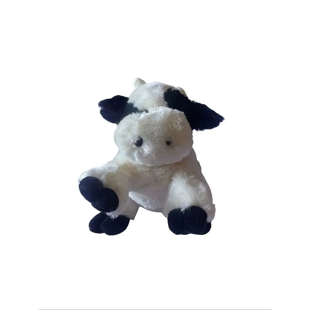 Dan Dee White Black Lovable Holstein Cow Plush Toy Stuffed Animal 16"